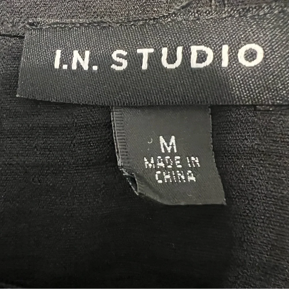 I.N. Studio Black Embroidered Women's Top - Picture 5 of 7